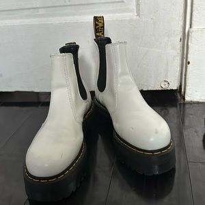 Platform white doc martins